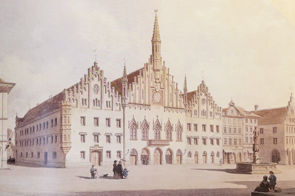 Rathaus um 1865